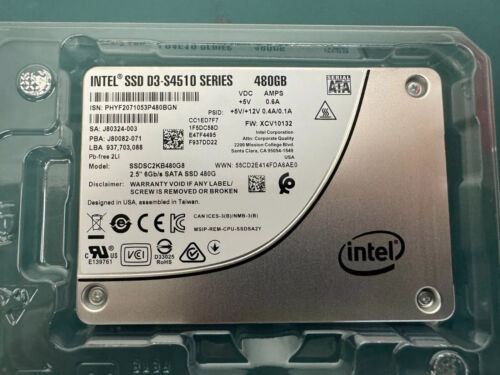 Intel D3-S4510 480GB Internal 2.5 Inches SSDSC2KB480G801 Solid State Drive