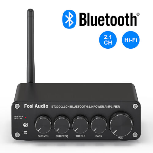 Fosi Audio BT30D Bluetooth 5.0 Stereo Audio Receiver Amplifier HiFi Class D Amp