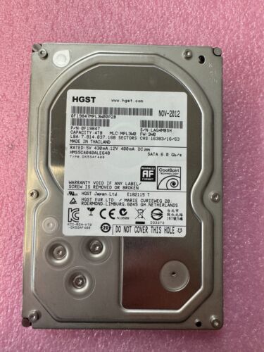 Hitachi HGST 4TB 3.5 HMS5C4040ALE640 Hard Drive HDD 0F19847 SATA  AF 512e LFF