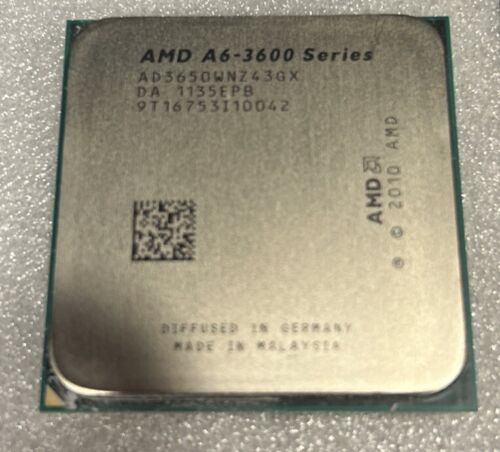 AMD A6-3600 2.1GHZ 4MB QUAD CORE CPU PROCESSOR AD36200JZ43GX *km