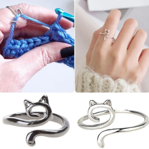 1pcs Yarn Guide Ring Thimble for Knitting and Crochet Adjustable Tension Ring