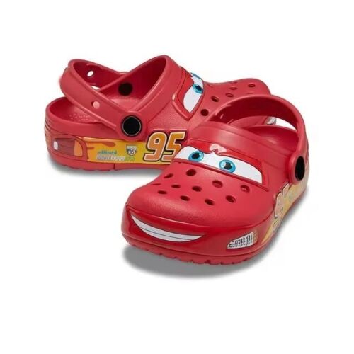 NEW Kid’s LIGHT-UP Lightning McQueen Croc NWT Kid Shoe Clog ( Free Shipping )