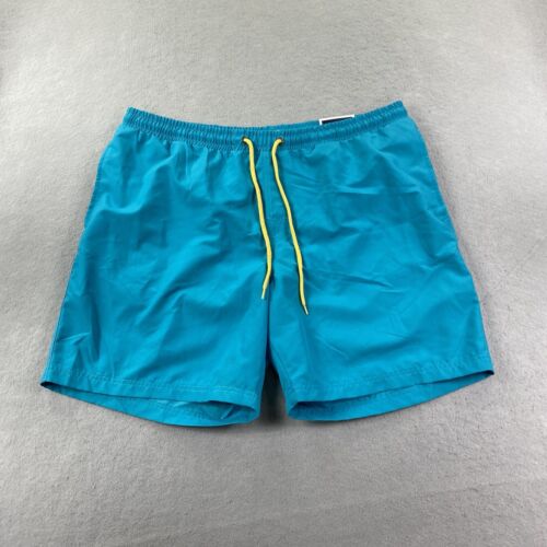 Club Room Shorts Mens Extra Large Blue Swim Trunks Lined Drawstring Casual