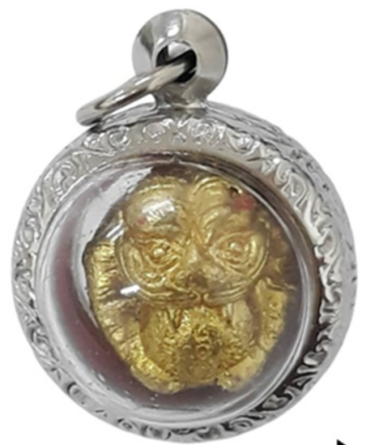 Thai Buddha Amulets Pendant LP. Huan Suea Um Sap 2015  Holy Protect Magic Lucky