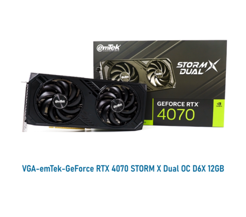 VGA-emTek-GeForce RTX 4070 STORM X Dual OC D6X 12GB