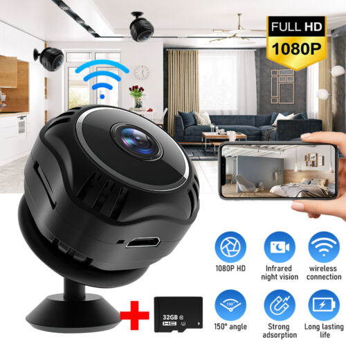 Mini Camara Oculta De Seguridad Espia WiFi 1080P Inalambrica Con Audio y Video