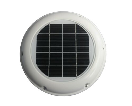 2.5W Solar Vent Fan 60CFM Ventilation Extractor Glass Solar Panel for Boat Shed