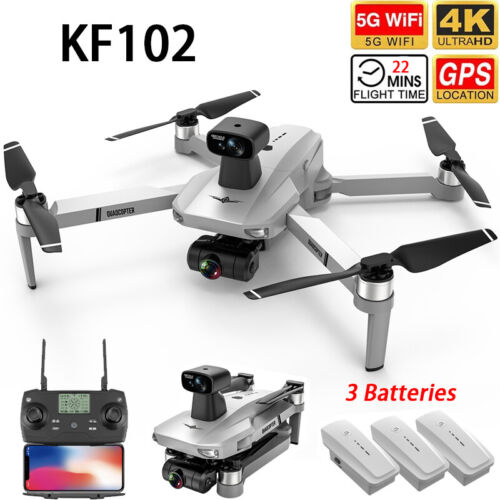 KF102 Drone GPS 4K Dual Camera Laser Obstacle Avoidance FPV Quadcopter 3 Battery