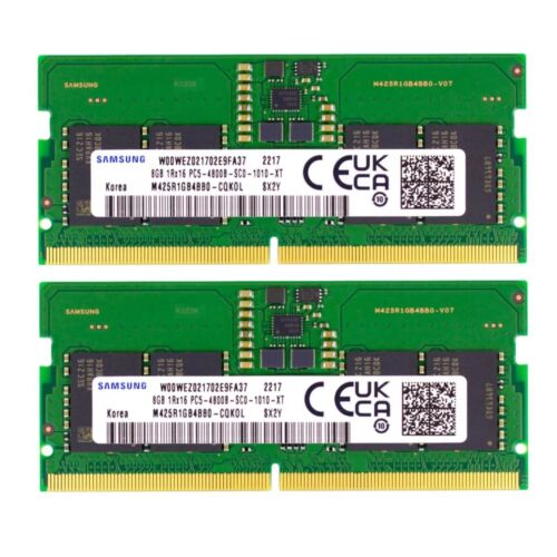 Samsung DDR5 16GB (2X 8GB ) 4800MHz PC5-38400 Laptop Memory Ram M425R1GB4BB0-CQK