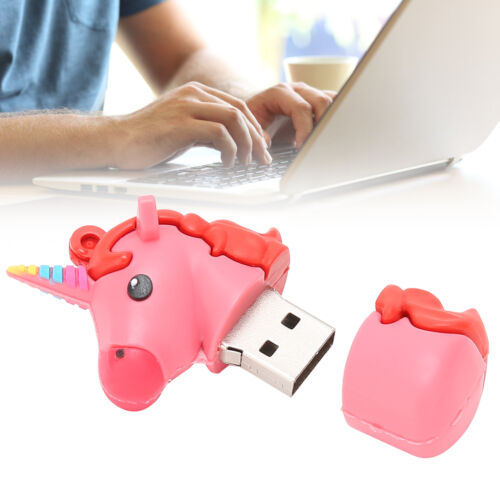 USB 2.0 Flash Drive Pink Cartoon Appearance Data Storage Tool Practical Gift Fit