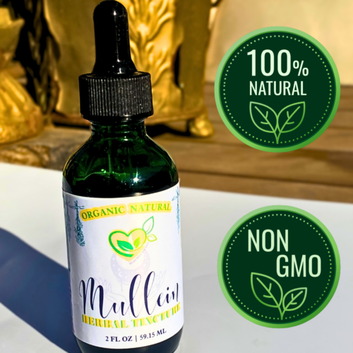 Mullein Leaf Tincture Natural Liquid Drops Extract 2 Oz Lungs Breath Respiratory