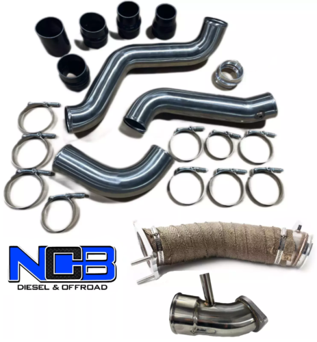 CDP 304 SS Intercooler & Turbo Pipe & Horn Kit 17-19 Chevy GMC 6.6L Duramax L5P