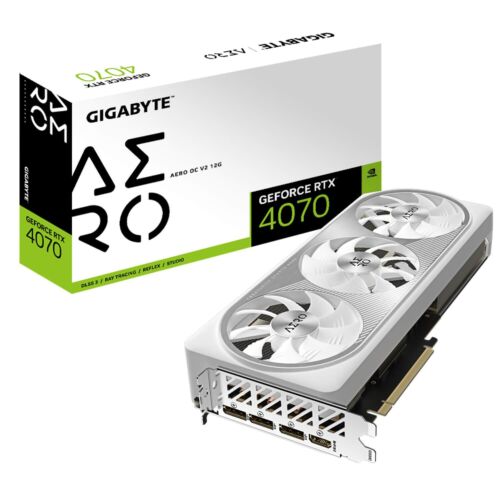 Gigabyte NVIDIA RTX 4070 GV-N4070AERO OCV2-12GD Video Card 12GB GDDR6 192 bit