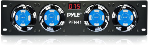 Pyle 19” Rack-Mount Equipment Cooling Fans – 110V/60Hz Power, 4 Cooler Master 80