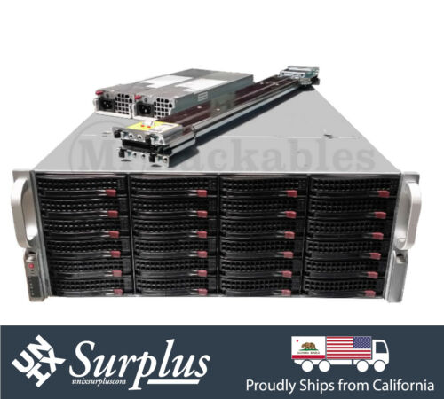 36x 6TB 4U 36 LFF FREENAS UNRAID 12Gb/s Storage Server Xeon 28 Cores 128GB DDR4