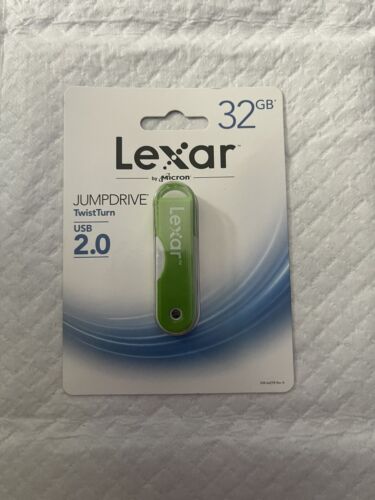 Lexar Flash USB 2.0 Jump Drive TwistTurn 32 GB – Green – New Sealed