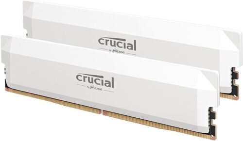 Crucial Pro Overclocking 32GB Kit (2X16GB) DDR5-6000 UDIMM Cl36 White (16GBit)