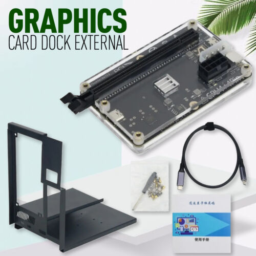 New Graphics Card Dock External GPU Dock + 60cm/23.6″ USB4 Data Cable for ATX