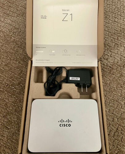 Cisco Meraki Z1 Cloud Managed Teleworker Gateway Router, Used w/AC adapter