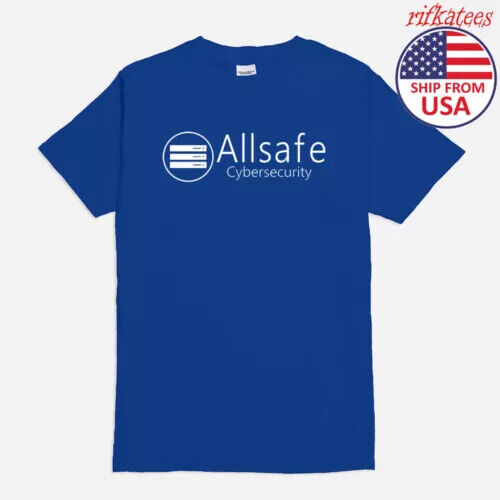 Allsave All Save Cyber Security Symbol Men’s Blue T-Shirt Size S to 5XL