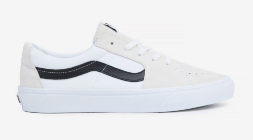 Vans SK8-Low Shoe Contrast White VN0A5KXDYB2 11 Low-Top NIB Suede Contrast Black