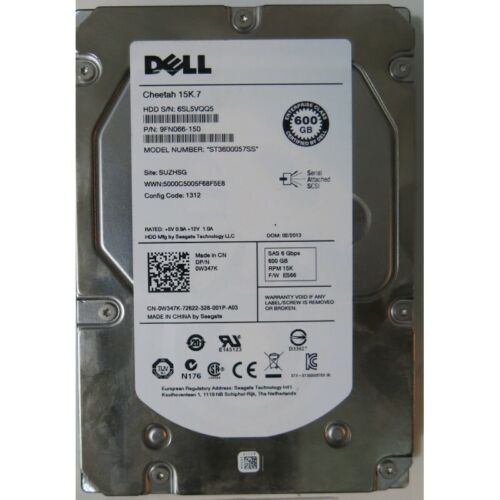 ST3600057SS – SEAGATE/DELL 600GB 15K 3.5 SAS 6G 16MB HDD  DUAL LABEL