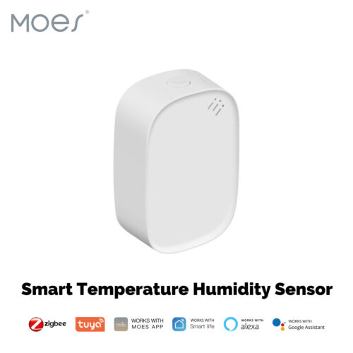 MOES ZigBee Smart Temperature Humidity Sensor Detector App Monitor Alexa Google