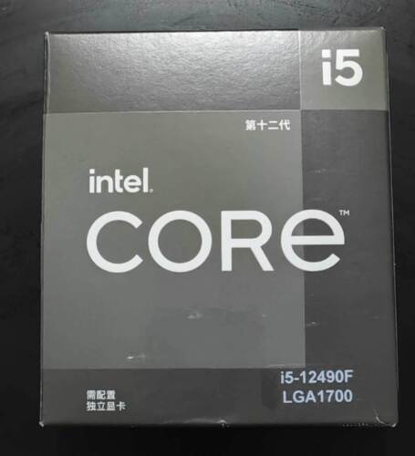 (new in box) Intel Core i5 12490F 6-core 3.0G Alder Lake LGA1700 CPU processor