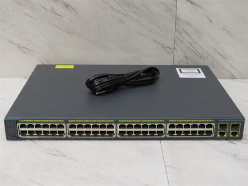 Cisco Catalyst WS-C2960+48PST-S 48 Port PoE Gigabit Ethernet Network Switch