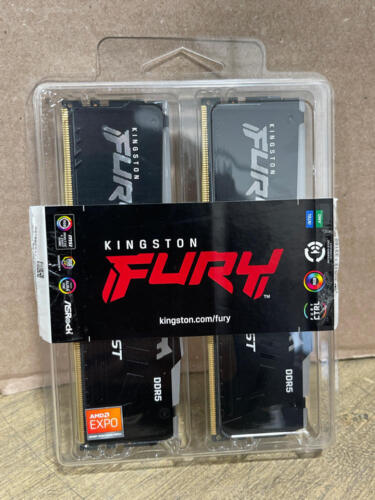 Kingston Fury Beast 64GB (2x32GB) 6000MT/s DDR5 CL36 RGB RAM KF560C36BBEAK2-64