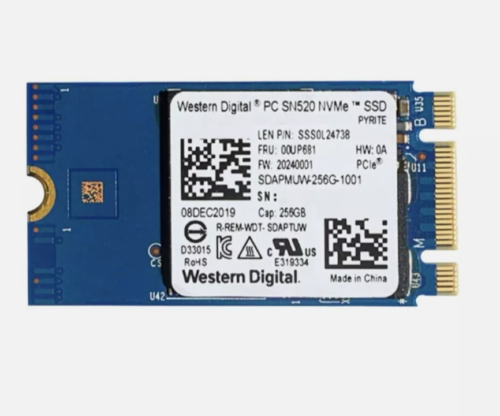 Western Digital SN520 NVMe 256GB M.2 2242 SSD PCIe3x2 For Lenovo T480 Laptop