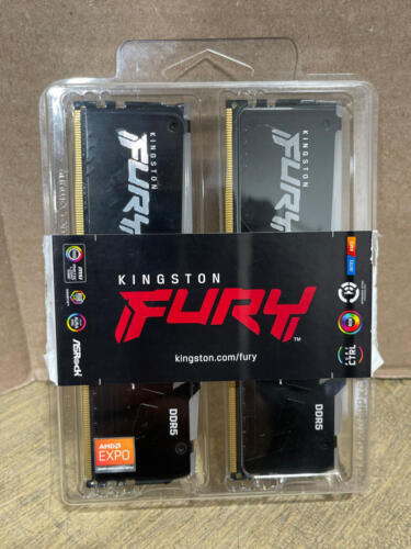 Kingston FURY Beast 16GB (2x8GB) 6000MT/s DDR5 CL36 RGB RAM KF560C36BBEAK2-16