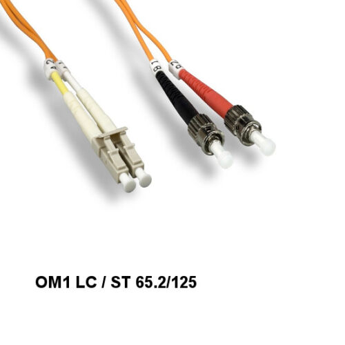 3m OM1 LC/ST Duplex 62.5/125 Multi-Mode Fiber Optic Patch Cable ATM Data Center