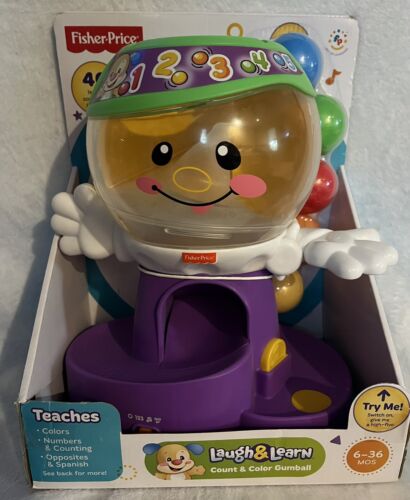 Fisher Price Laugh & Learn Count & Color Gumball Machine Toy Tested Works NEW