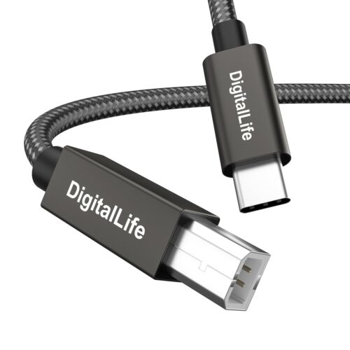 DigitalLife 2m USB Type C to B MIDI Interface Converter Cable, Compatible wit…