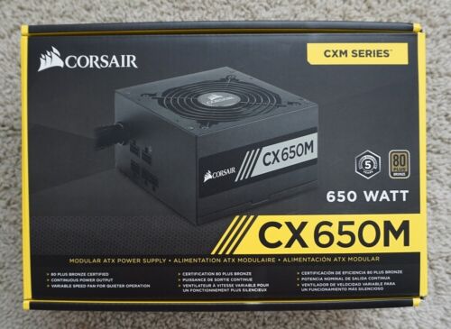 CORSAIR – CX-M Series CX650M Semi-Modular ATX Power Supply – Black