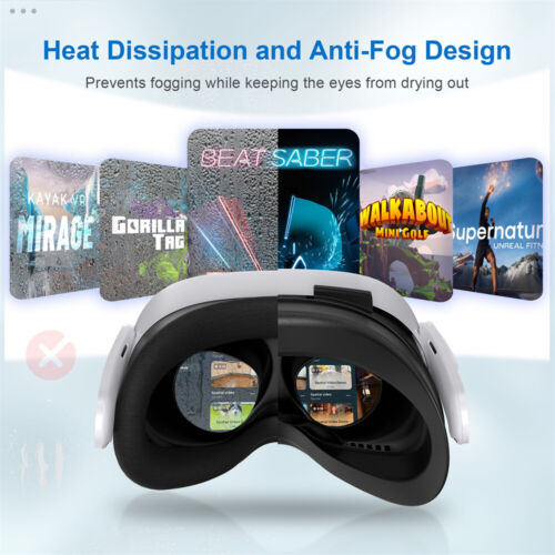 Comfort Foam Cushion Cooling Fan Kit for VR Goggle Eyecups for Meta Quest 3S