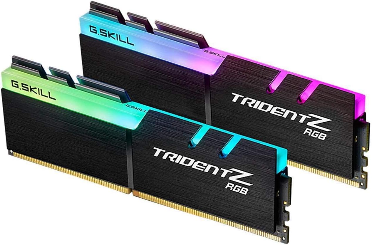 G.SKILL Trident Z RGB Series (Intel XMP) DDR4 RAM 32GB (2x16GB) 3000MT/s CL16-18-18-38 1.35V Desktop Computer Memory UDIMM (F4-3000C16D-32GTZR)