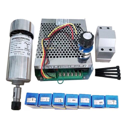 0.3kw DC Spindle KIT ER11 CNC 300W Spindle Motor for DIY CNC 48VDC 12000rpm