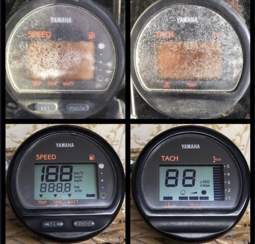 YAMAHA Outboard Cluster/Gauge Lcd Repair Service  6Y5 Speed Tach Fuel Management