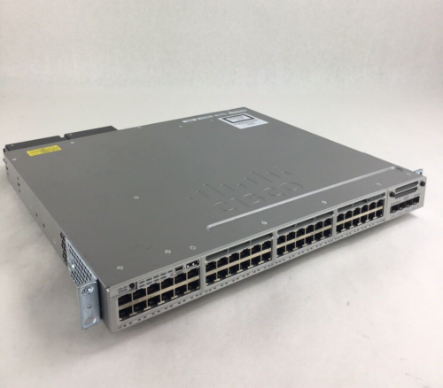 Cisco WS-C3850-48P-L 48-Port Gigabit Network Switch w/ C3850-NM-4-1G Tested