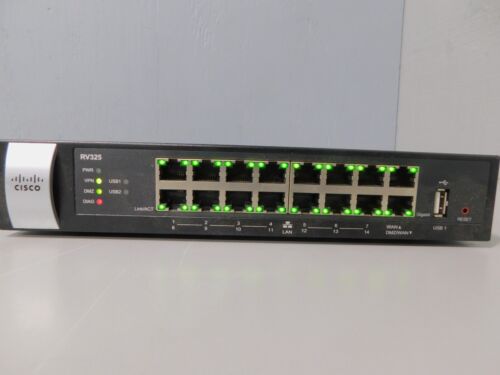 Cisco Networking RV325 Dual-WAN 16-Port Gigabyte VPN Router w/A/C (no rack ears)