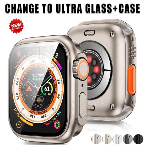 For Apple Watch Series 10 9 8 7 Change to Ultra Case iWatch Cover 41/44/45/46mm