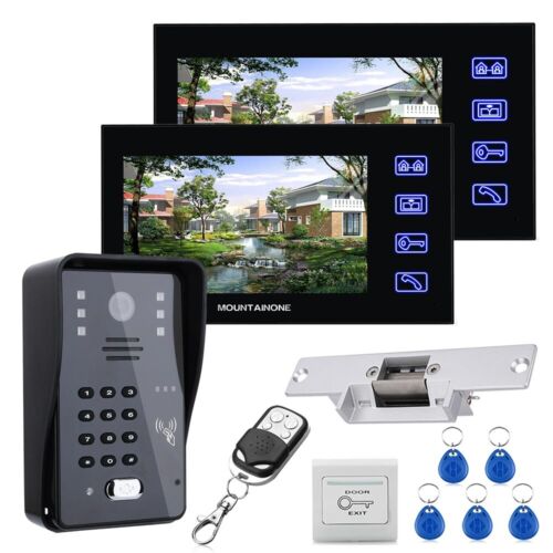 1V2 7″  Monitors Video door phone intercom system RFID door access control kit