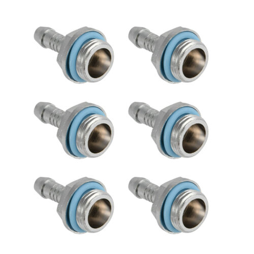 6 Pcs Barb Fittings Joint With Waterproof Sealing Ring For  PC Water Cooling