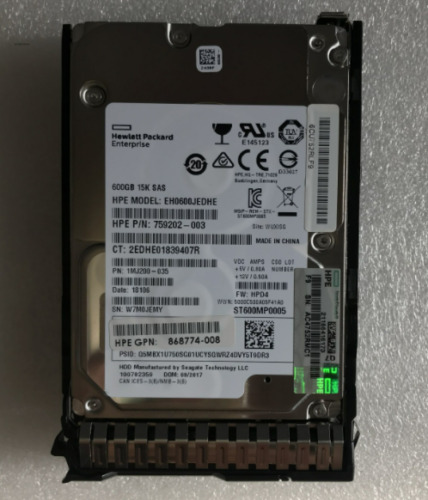 NEW 870759-B21 870795-001 HPE 2.5″ 900GB SAS 12G 15K SFF SC DS HDD Hard Drive