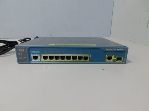 CISCO Catalyst 3560 Series PoE-8 WS-C3560-8PC-S 8 Port Network Switch w/Cord