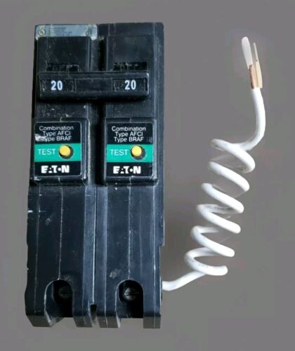 Eaton BRL220CAF Plug-In Mount  Combination Arc Fault Circuit Breaker Type BR NEW