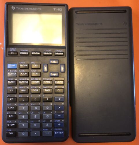 Texas Instruments TI-82 Graphing Calculator With Slide Cover Tested Works USED