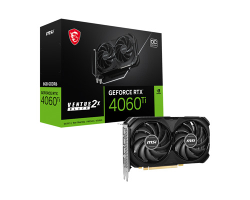 MSI Ventus GeForce RTX 4060 Ti 8GB GDDR6 PCI Express 4.0 x8 ATX Video Card RTX